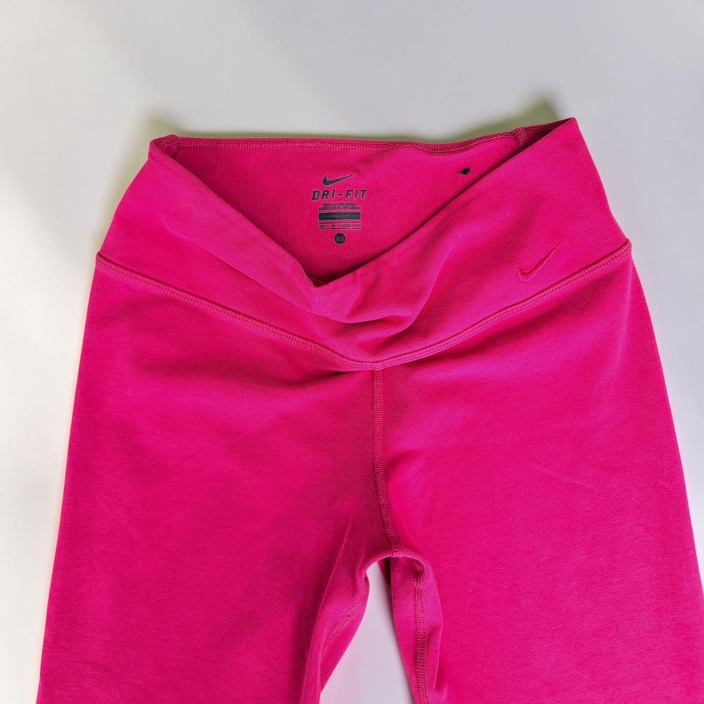 Nike Womens Dri-FIT Capri Leggings Pink XS - Picture 6 of 6
